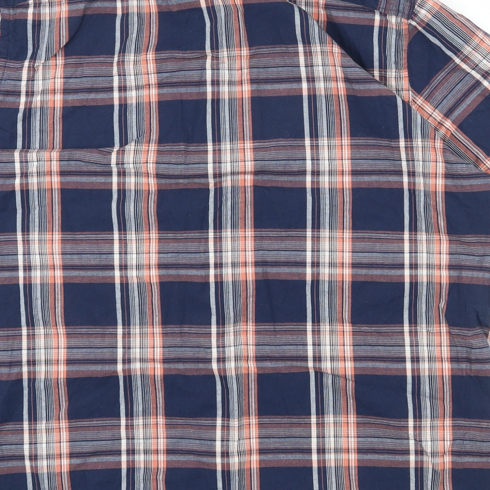 George Mens Multicoloured Plaid Cotton  Button-Up Size XL Collared Button