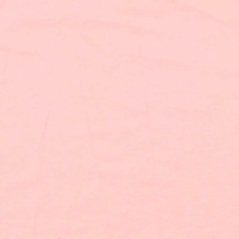 Aylin Girls Pink  Polyester Basic T-Shirt Size XL Round Neck Pullover - Cropped