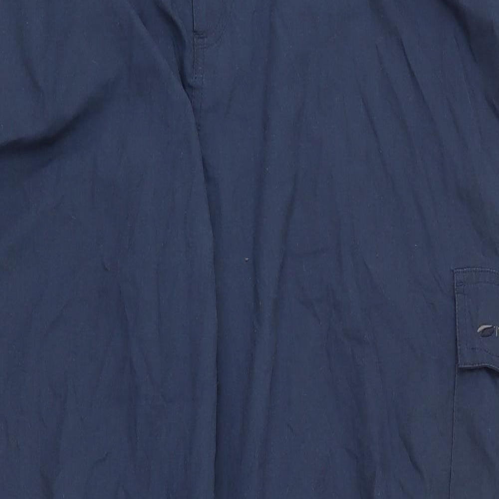 Mountain Life Mens Blue  Polyester Cargo Trousers Size 44 L30 in Regular Zip