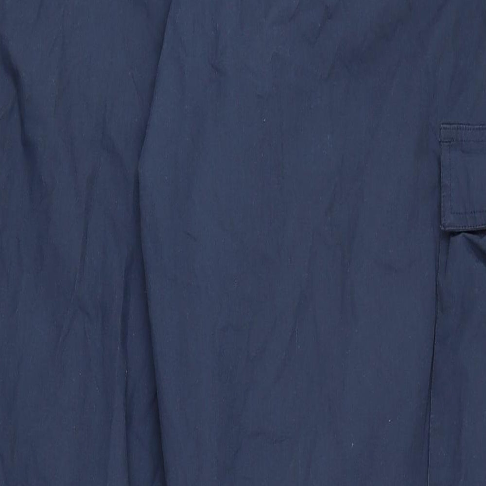 Mountain Life Mens Blue  Polyester Cargo Trousers Size 44 L30 in Regular Zip