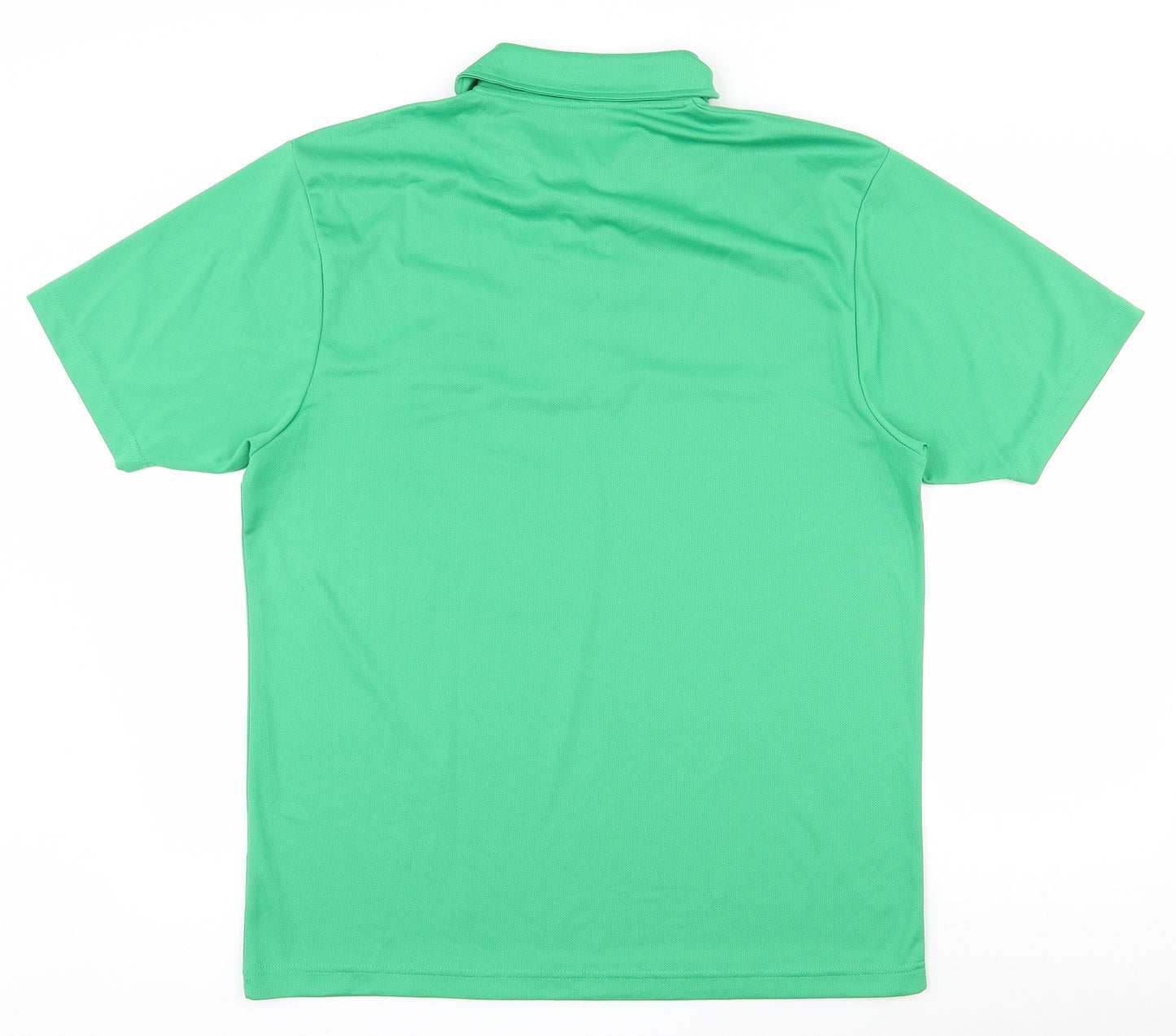 Awdis Mens Green  100% Polyester  Polo Size L Collared Pullover