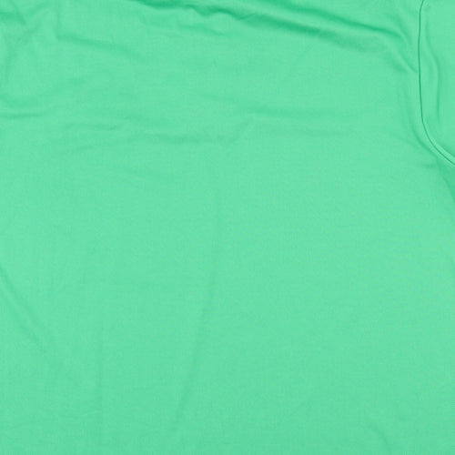 Awdis Mens Green  100% Polyester  Polo Size L Collared Pullover
