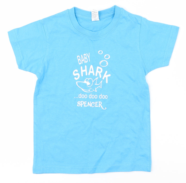 Roly Boys Blue  100% Cotton Pullover T-Shirt Size 3-4 Years Crew Neck Pullover