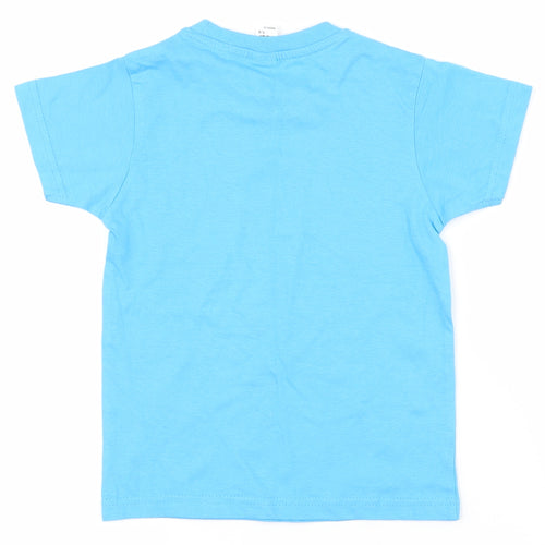 Roly Boys Blue  100% Cotton Pullover T-Shirt Size 3-4 Years Crew Neck Pullover