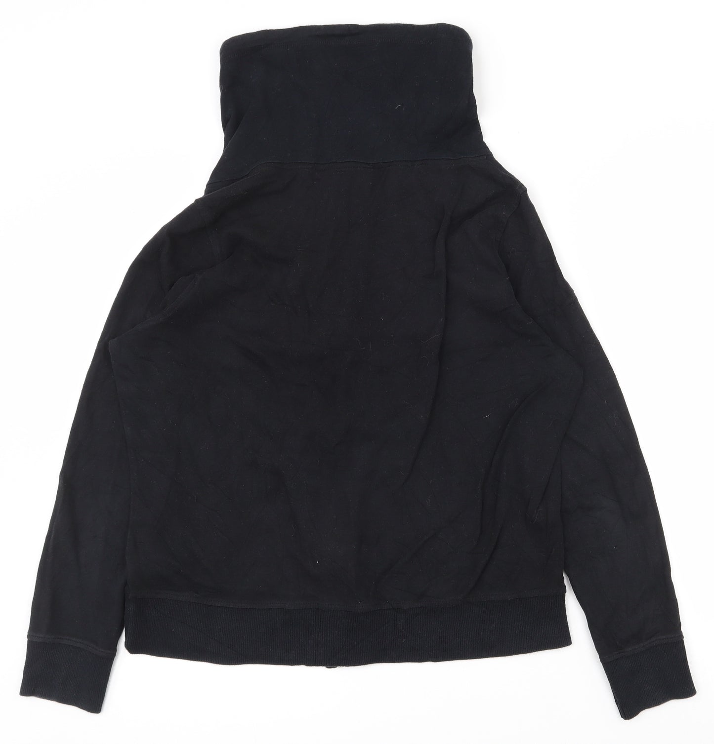 Marks and Spencer Womens Black  Cotton Full Zip Sweatshirt Size 18  Zip