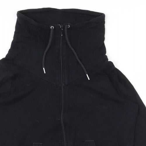 Marks and Spencer Womens Black  Cotton Full Zip Sweatshirt Size 18  Zip