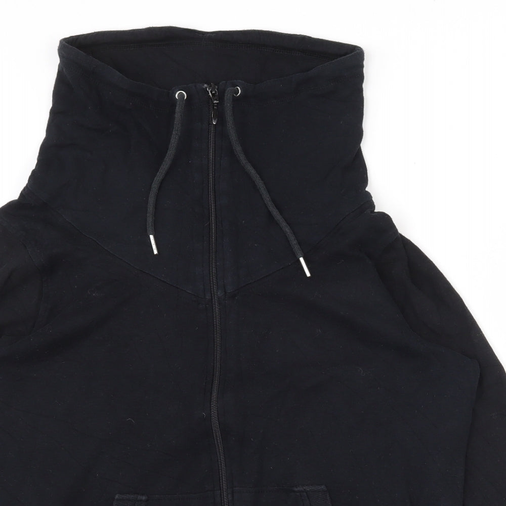 Marks and Spencer Womens Black  Cotton Full Zip Sweatshirt Size 18  Zip