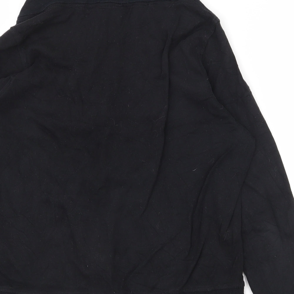 Marks and Spencer Womens Black  Cotton Full Zip Sweatshirt Size 18  Zip