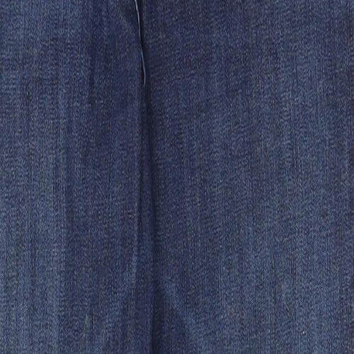 Topshop Womens Blue  Cotton Skinny Jeans Size 28 in L25 in Regular Zip