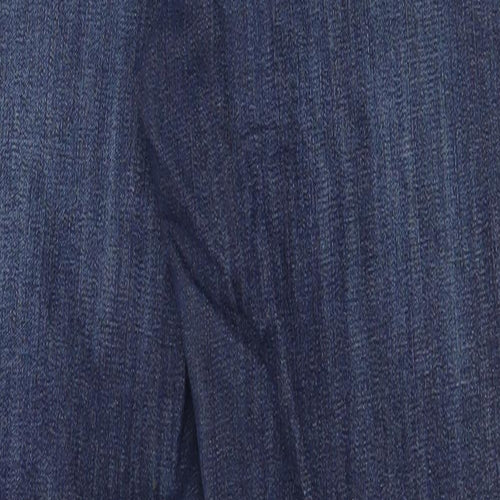 Topshop Womens Blue  Cotton Skinny Jeans Size 28 in L25 in Regular Zip