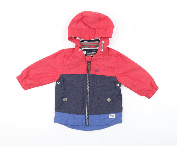 NEXT Boys Red Jacket Size 6-9 Months Zip