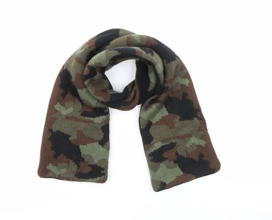 Primark Boys Green Camouflage Acrylic Scarf  One Size