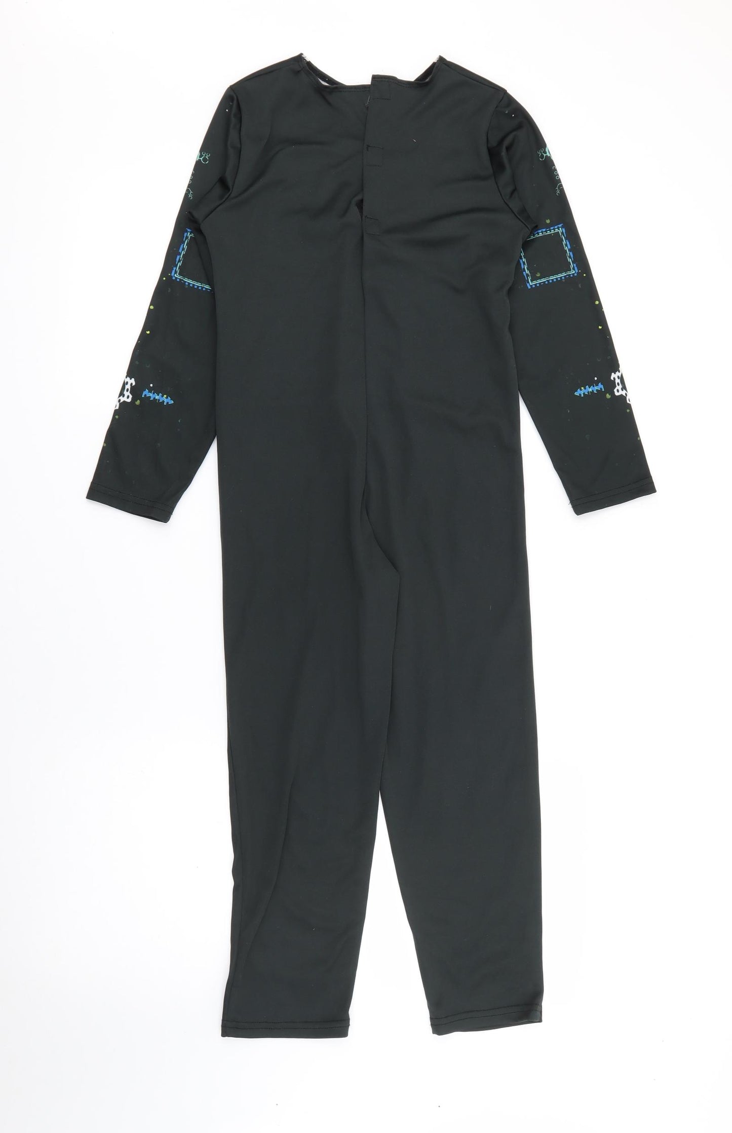 F&F Boys Black  Polyester  One Piece Size 7-8 Years   - Skeleton Fancy Dress