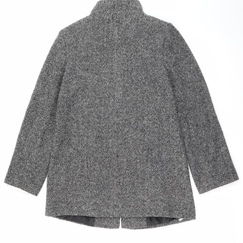 BHS Womens Grey   Overcoat Coat Size 10  Button