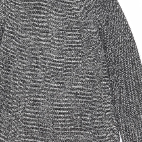 BHS Womens Grey   Overcoat Coat Size 10  Button