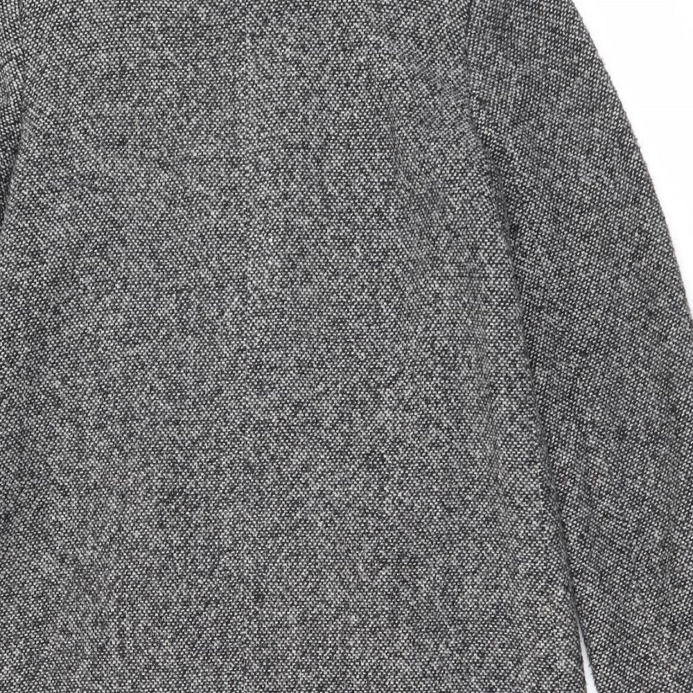 BHS Womens Grey   Overcoat Coat Size 10  Button