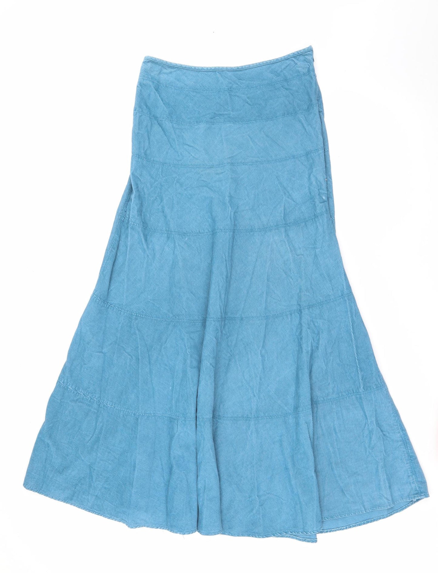 Cherokee Womens Blue  Cotton A-Line Skirt Size 8   Zip