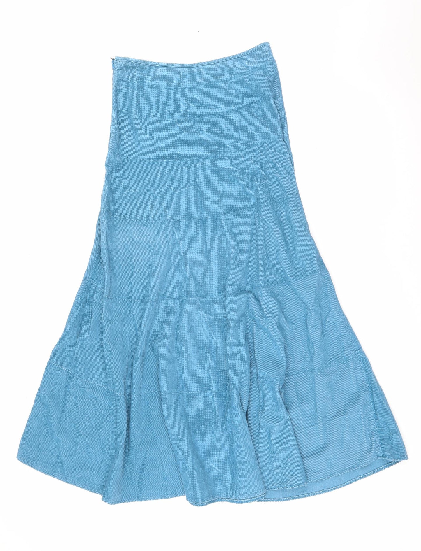 Cherokee Womens Blue  Cotton A-Line Skirt Size 8   Zip