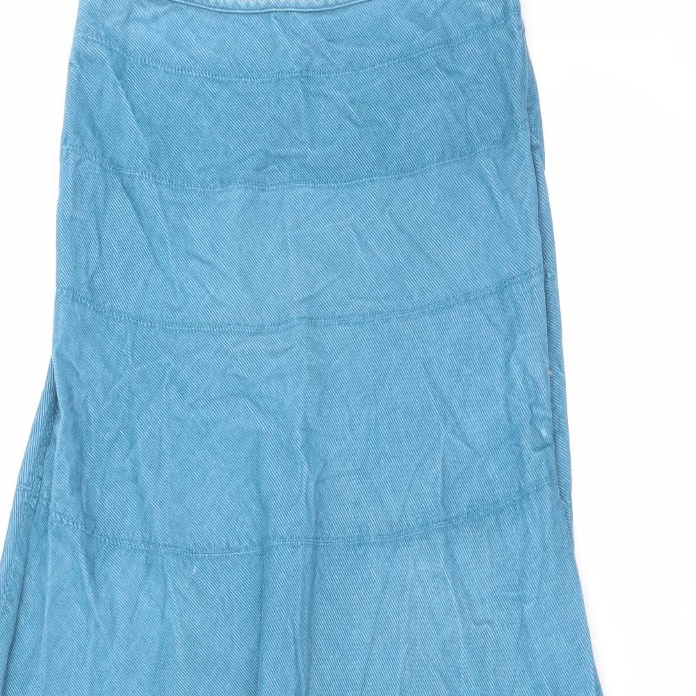 Cherokee Womens Blue  Cotton A-Line Skirt Size 8   Zip