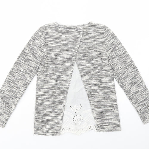 F&F Girls Grey Crew Neck  Polyester Pullover Jumper Size 8-9 Years  Pullover
