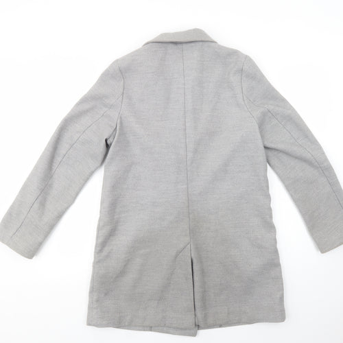 H&M Womens Grey   Pea Coat Coat Size 8  Button