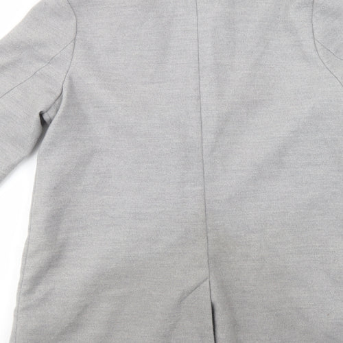 H&M Womens Grey   Pea Coat Coat Size 8  Button