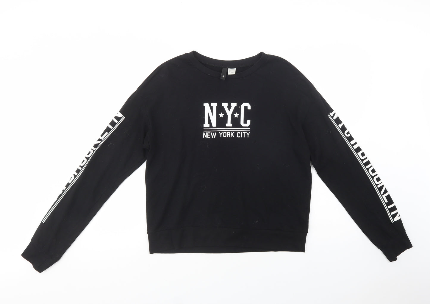 H&M Womens Black  Cotton Pullover Sweatshirt Size S  Pullover - New York City
