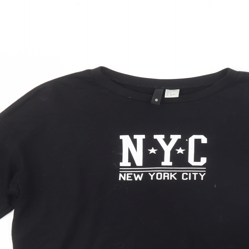 H&M Womens Black  Cotton Pullover Sweatshirt Size S  Pullover - New York City
