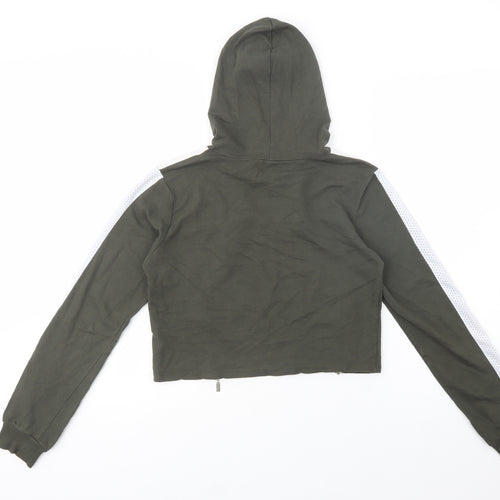 Select Womens Green  Cotton Pullover Hoodie Size 8  Pullover - Jealous Of Me