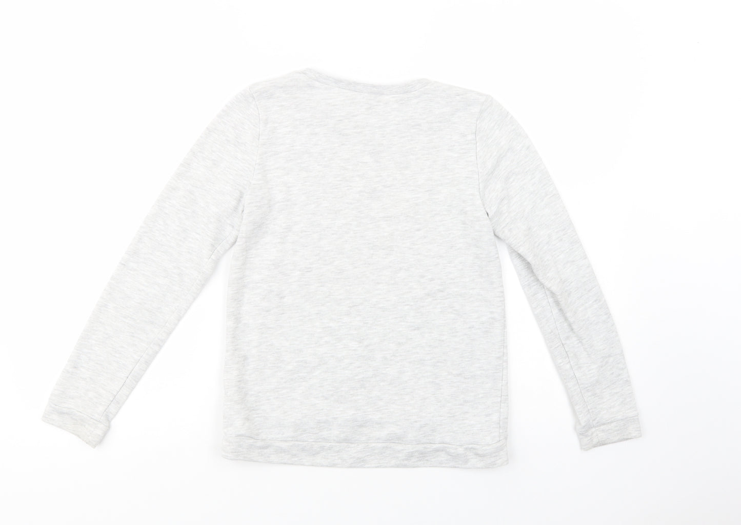 H&M Girls Grey  Cotton Pullover Sweatshirt Size 10-11 Years  Pullover - Unicorn