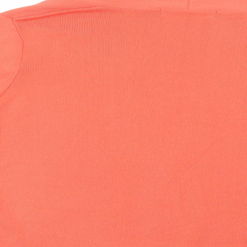 Marks and Spencer Womens Orange V-Neck  Viscose Cardigan Jumper Size M