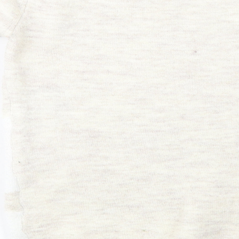 Primark Girls Beige Crew Neck  Polyester Tunic Jumper Size 5-6 Years  Pullover - Christmas Jumper