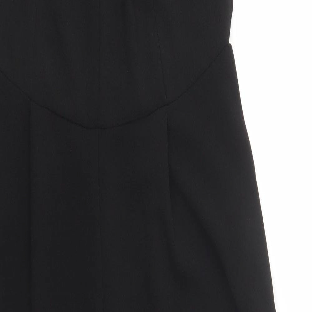 New Look Womens Black  Polyester Jumpsuit One-Piece Size 12 L27 in Zip