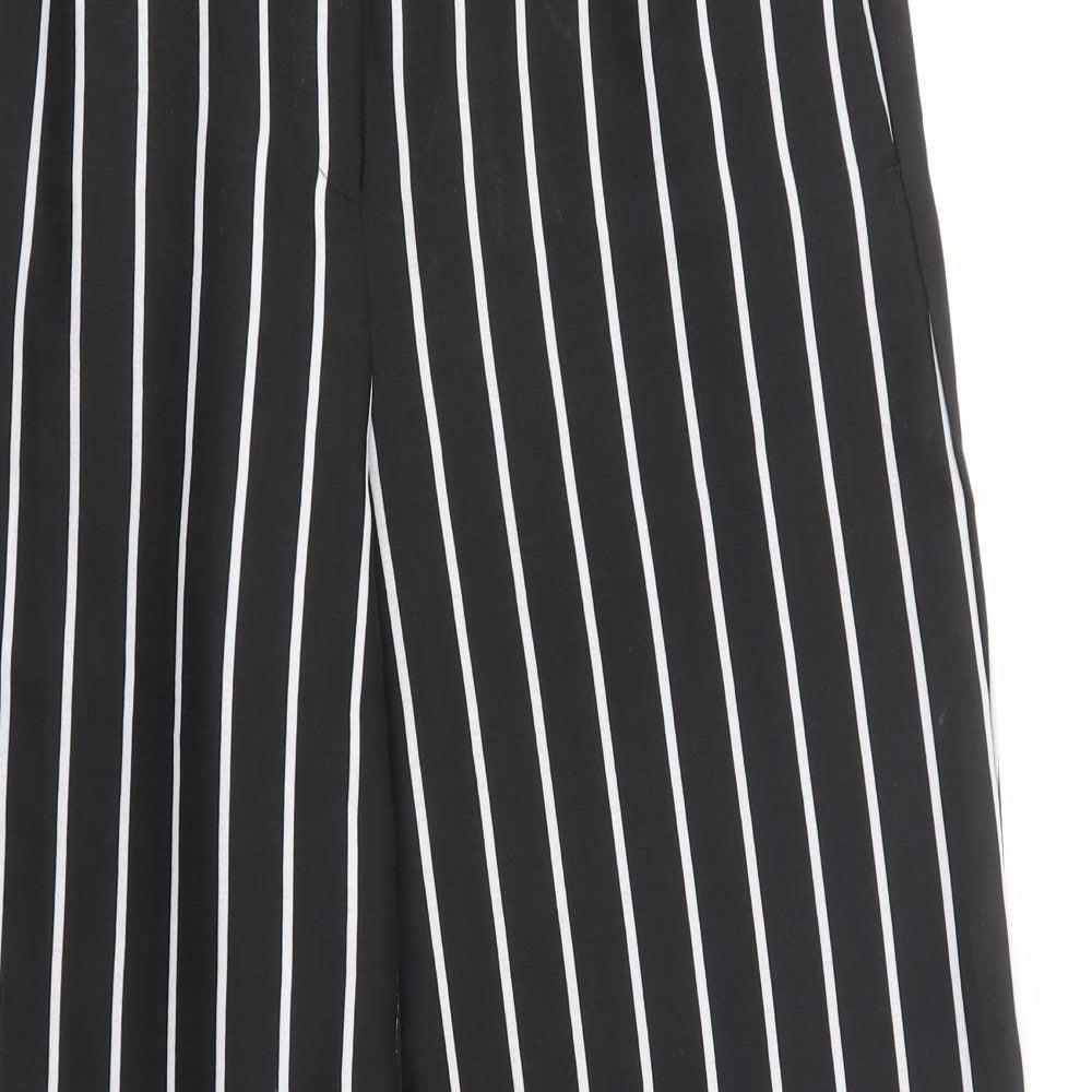 River Island Womens Black Striped Polyester Dress Pants Trousers Size 12 L32 in Regular