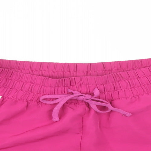 Danskin Womens Purple  Polyester Sweat Shorts Size S L3 in Regular Drawstring