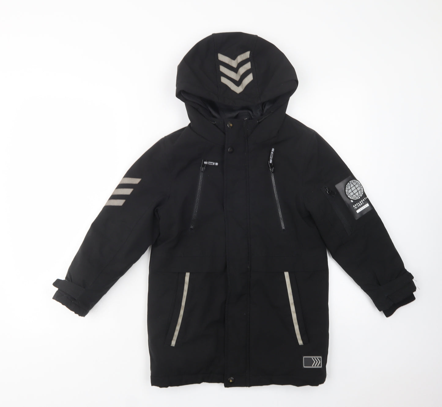 F&F Boys Black   Puffer Jacket Jacket Size 7-8 Years  Zip