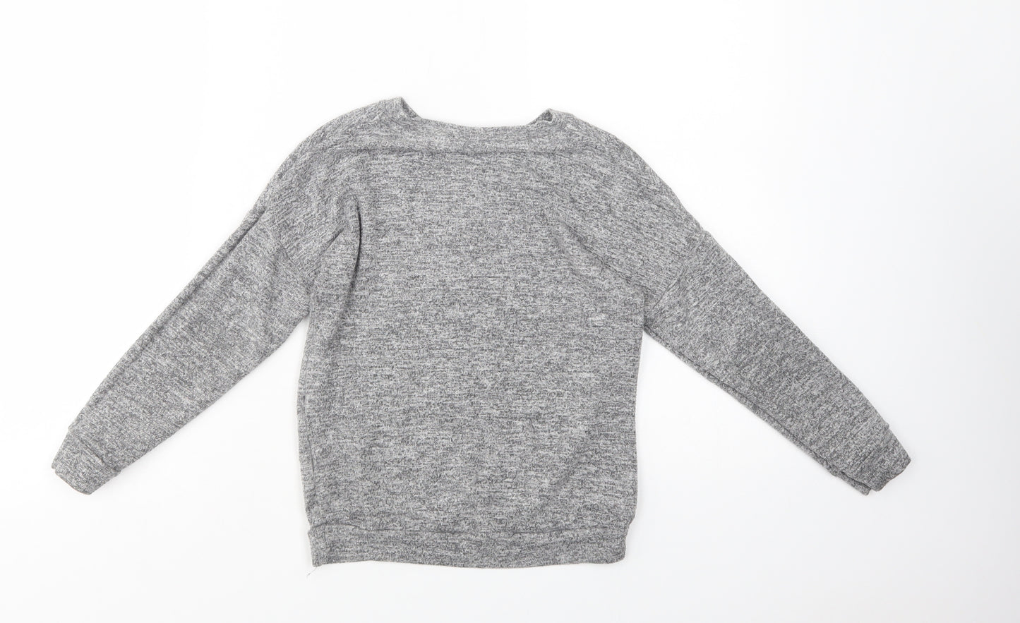 F&F Girls Grey  Viscose Pullover Sweatshirt Size 8-9 Years  Pullover - Unicorn