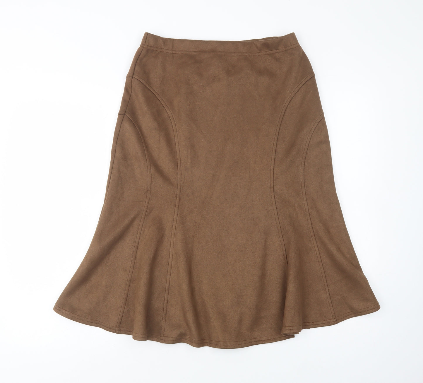 Afibel Womens Brown  Polyester Trumpet Skirt Size 10