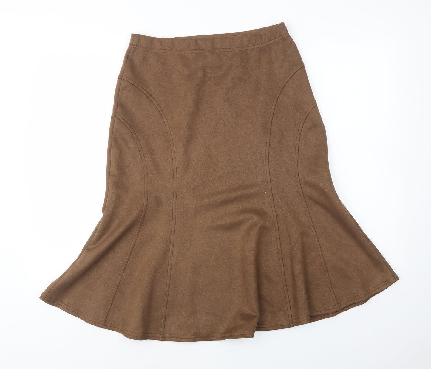 Afibel Womens Brown  Polyester Trumpet Skirt Size 10