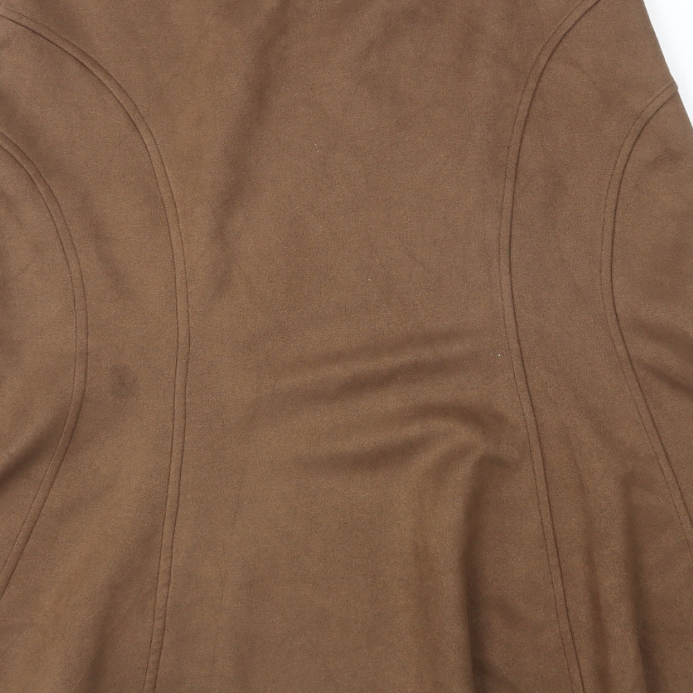 Afibel Womens Brown  Polyester Trumpet Skirt Size 10
