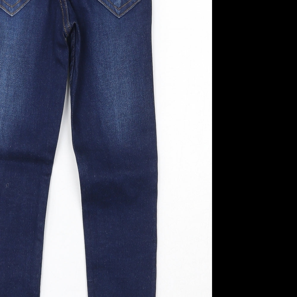Primark Boys Blue  Cotton Skinny Jeans Size 4-5 Years  Regular Button
