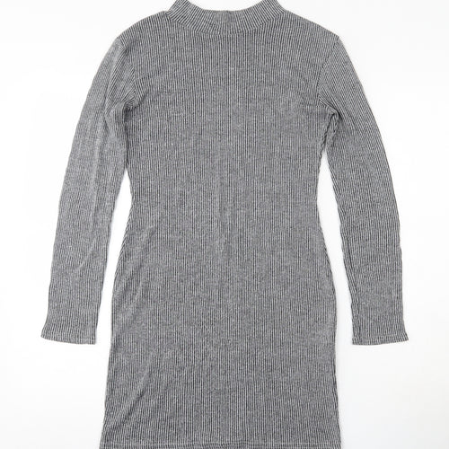 Graffic  Womens Grey  Polyester Bodycon  Size 12  Round Neck