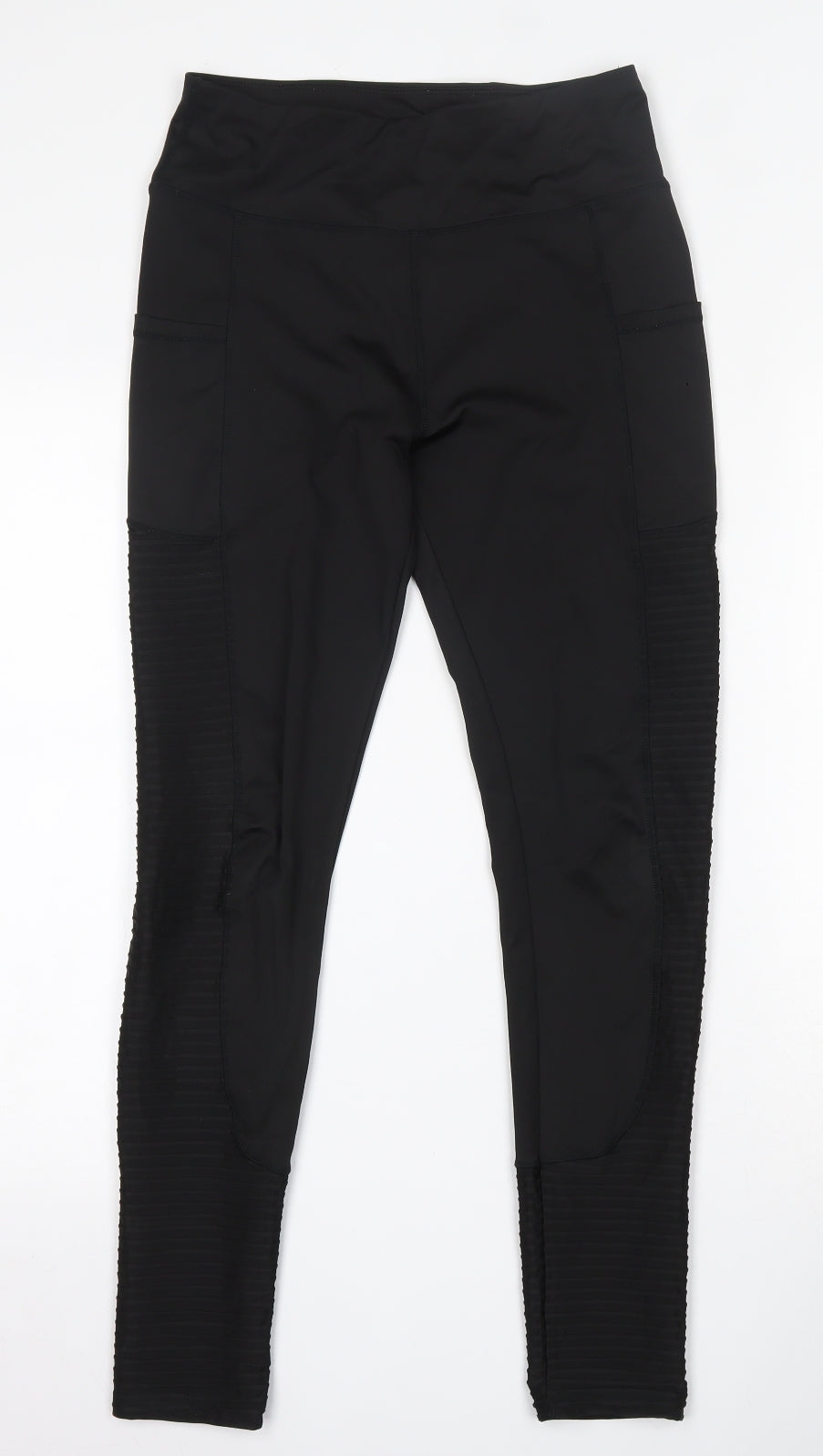 SheIn Womens Black  Polyester Jogger Trousers Size L L28 in Regular  - Leggings