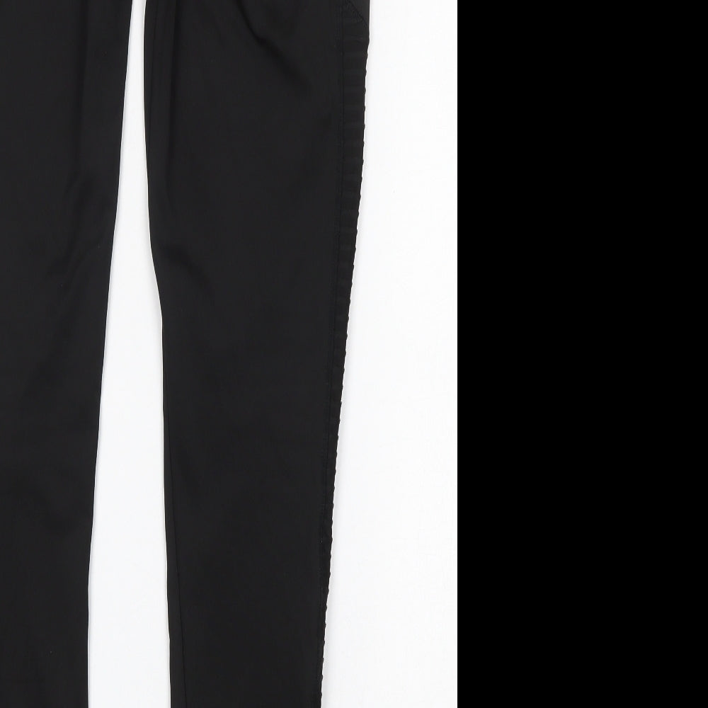 SheIn Womens Black  Polyester Jogger Trousers Size L L28 in Regular  - Leggings