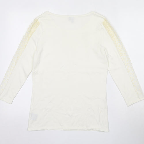 Etoile Womens Beige Round Neck  Viscose Pullover Jumper Size S