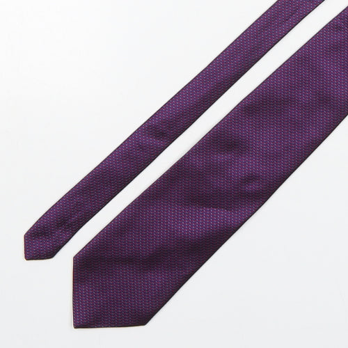 Burton  Mens Purple Grenadine Polyester Pointed Tie One Size