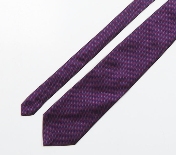 Burton  Mens Purple Grenadine Polyester Pointed Tie One Size