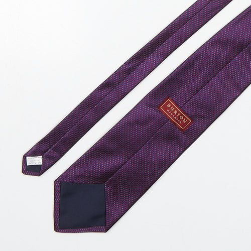 Burton  Mens Purple Grenadine Polyester Pointed Tie One Size