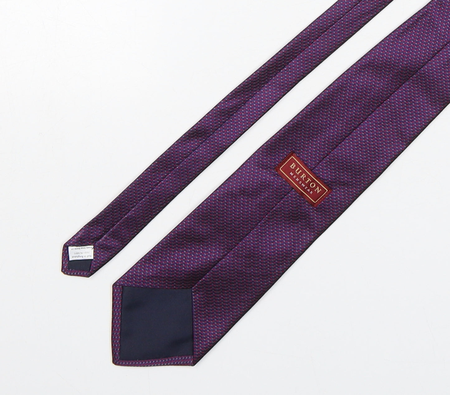 Burton  Mens Purple Grenadine Polyester Pointed Tie One Size