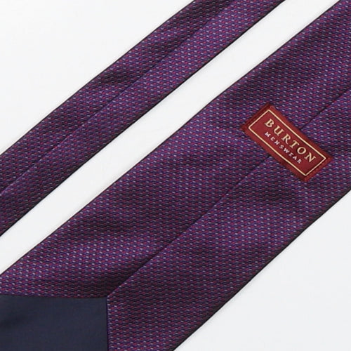 Burton  Mens Purple Grenadine Polyester Pointed Tie One Size